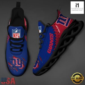 Custom Name NFL New York Giants Max Soul Shoes