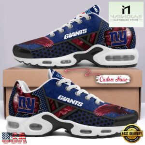 Custom Name NFL New York Giants Skull Air Max Plus Shoes