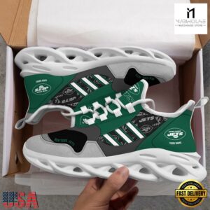 Custom Name NFL New York Jets Clunky Sport Max Soul Shoes