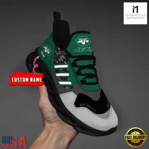 Custom Name NFL New York Jets Clunky Sport Max Soul Shoes