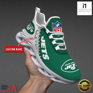 Custom Name NFL New York Jets Max Soul Shoes v2- DS001