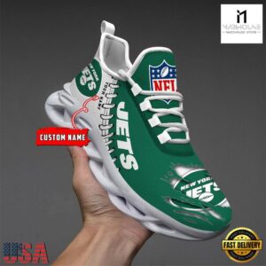 Custom Name NFL New York Jets Max Soul Shoes