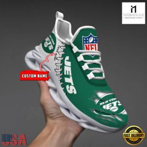 Custom Name NFL New York Jets Max Soul Shoes