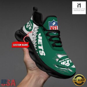 Custom Name NFL New York Jets Max Soul Shoes