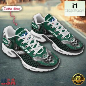 Custom Name NFL New York Jets Skull Air Max Plus Shoes