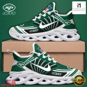 Custom Name NFL New York Jets Team Logo Max Soul Shoes