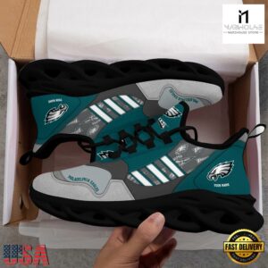 Custom Name NFL Philadelphia Eagles Clunky Sport Max Soul Shoes