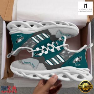 Custom Name NFL Philadelphia Eagles Clunky Sport Max Soul Shoes