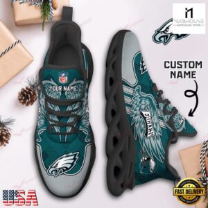 Custom Name NFL Philadelphia Eagles Max Soul Shoes For Men And Women