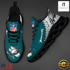 Custom Name NFL Philadelphia Eagles Max Soul Shoes