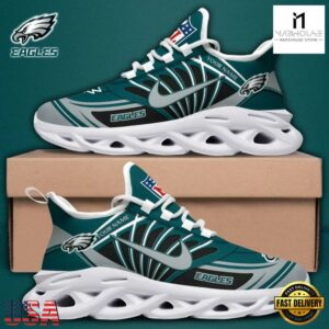 Custom Name NFL Philadelphia Eagles Team Logo Max Soul Shoes