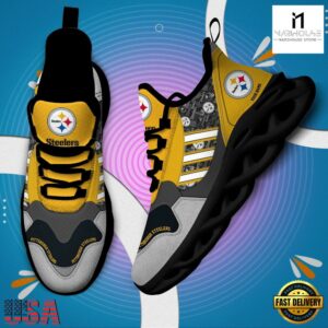 Custom Name NFL Pittsburgh Steelers Clunky Sport Max Soul Shoes