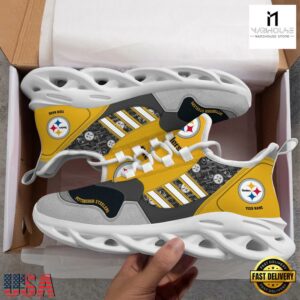 Custom Name NFL Pittsburgh Steelers Clunky Sport Max Soul Shoes