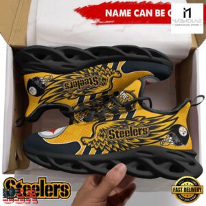 Custom Name NFL Pittsburgh Steelers Max Soul Shoes For Men And Women