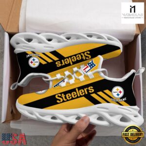 Custom Name NFL Pittsburgh Steelers Max Soul Shoes Gift For Fans