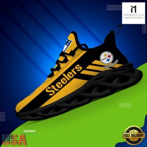 Custom Name NFL Pittsburgh Steelers Max Soul Shoes Gift For Fans