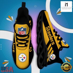 Custom Name NFL Pittsburgh Steelers Max Soul Shoes Gift For Fans