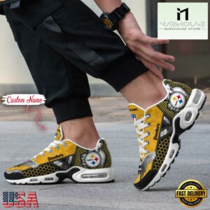 Custom Name NFL Pittsburgh Steelers Skull Air Max Plus Shoes