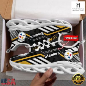 Custom Name NFL Pittsburgh SteelersClunky Max Soul Shoes