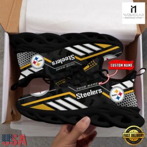 Custom Name NFL Pittsburgh SteelersClunky Max Soul Shoes