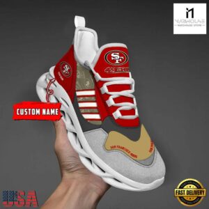Custom Name NFL San Francisco 49ers Clunky Sport Max Soul Shoes