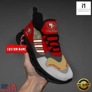 Custom Name NFL San Francisco 49ers Clunky Sport Max Soul Shoes