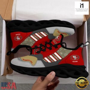 Custom Name NFL San Francisco 49ers Clunky Sport Max Soul Shoes