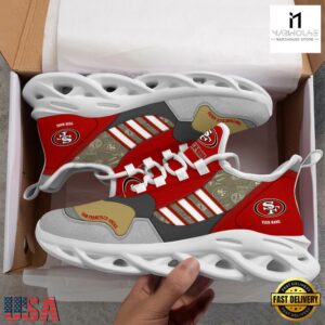 Custom Name NFL San Francisco 49ers Clunky Sport Max Soul Shoes