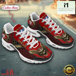 Custom Name NFL San Francisco 49ers Skull Air Max Plus Shoes