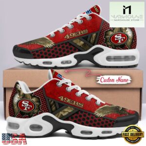 Custom Name NFL San Francisco 49ers Skull Air Max Plus Shoes
