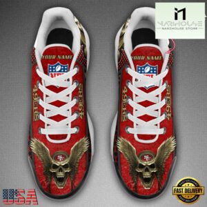 Custom Name NFL San Francisco 49ers Skull Air Max Plus Shoes