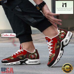 Custom Name NFL San Francisco 49ers Skull Air Max Plus Shoes