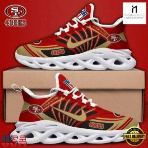 Custom Name NFL San Francisco 49ers Team Logo Max Soul Shoes