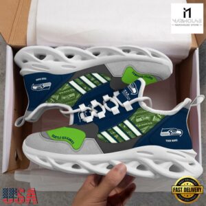 Custom Name NFL Seattle Seahawks Clunky Sport Max Soul Shoes