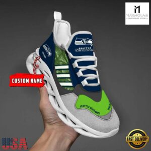 Custom Name NFL Seattle Seahawks Clunky Sport Max Soul Shoes
