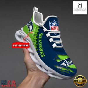 Custom Name NFL Seattle Seahawks Max Soul Shoes
