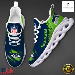 Custom Name NFL Seattle Seahawks Max Soul Shoes
