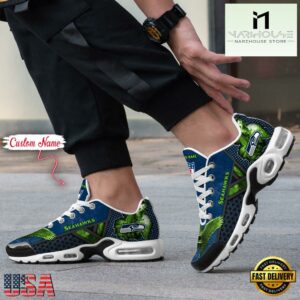 Custom Name NFL Seattle Seahawks Skull Air Max Plus Shoes