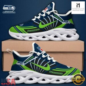 Custom Name NFL Seattle Seahawks Team Logo Max Soul Shoes
