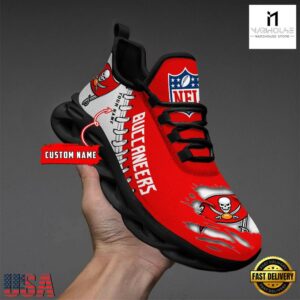 Personalized NFL Tampa Bay Buccaneers Max Soul Shoes NFL Gifts 8 Custom Name NFL Tampa Bay Buccaneers Max Soul Shoes