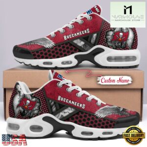 Custom Name NFL Tampa Bay Buccaneers Skull Air Max Plus Shoes
