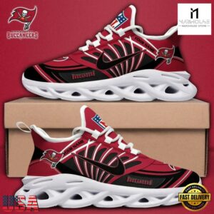 Custom Name NFL Tampa Bay Buccaneers Team Logo Max Soul Shoes