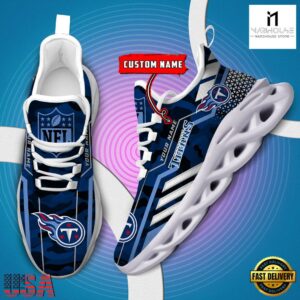 Personalized NFL Tennessee Titans Clunky Max Soul Shoes NFL Gifts 9 Custom Name NFL Tennessee Titans Clunky Max Soul Shoes