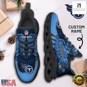 Custom Name NFL Tennessee Titans Max Soul Shoes For Men And Women