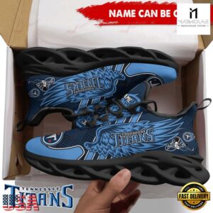 Custom Name NFL Tennessee Titans Max Soul Shoes For Men And Women