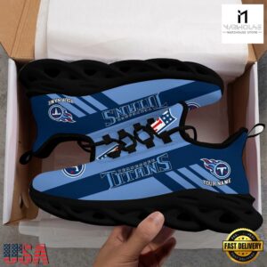 Custom Name NFL Tennessee Titans Max Soul Shoes Gift For Fans