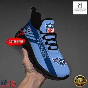 Custom Name NFL Tennessee Titans Max Soul Shoes Gift For Fans
