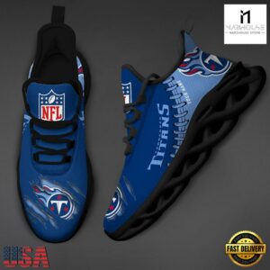 Personalized NFL Tennessee Titans Max Soul Shoes NFL Gifts 7 Custom Name NFL Tennessee Titans Max Soul Shoes