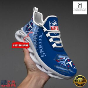 Custom Name NFL Tennessee Titans Max Soul Shoes