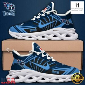 Custom Name NFL Tennessee Titans Team Logo Max Soul Shoes